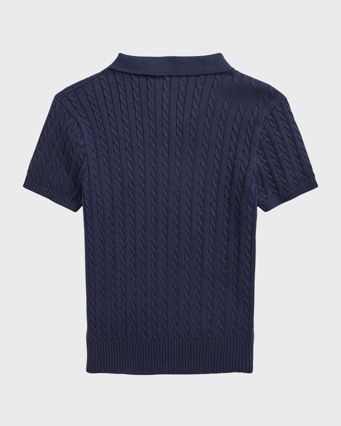 Short-Sleeve Polo Sweater